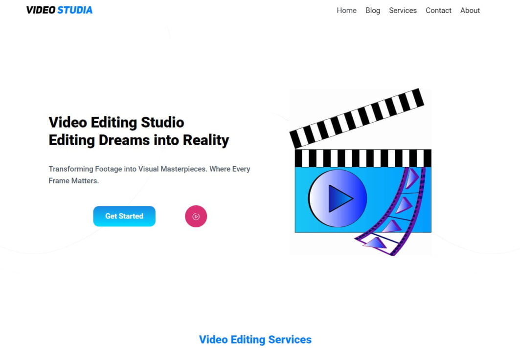 Video Editing Studio Website