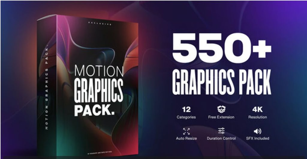550 + Motion graphics pack