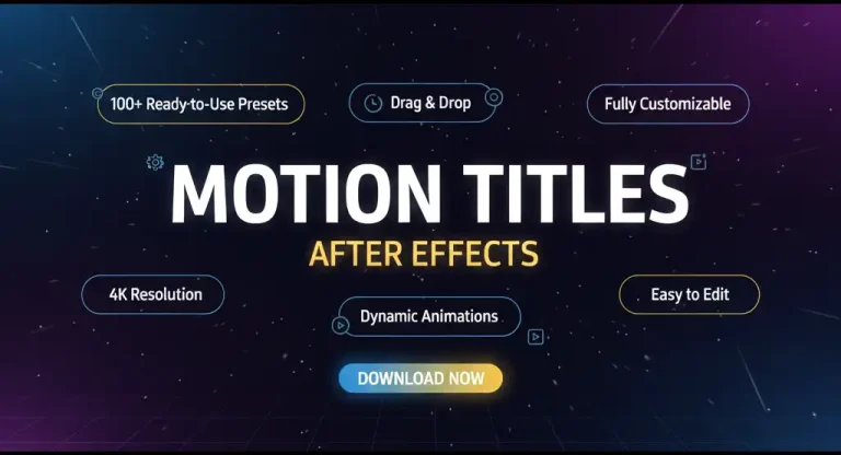 Level up your motion design with 5 must-have After Effects title templates for stunning and professional results