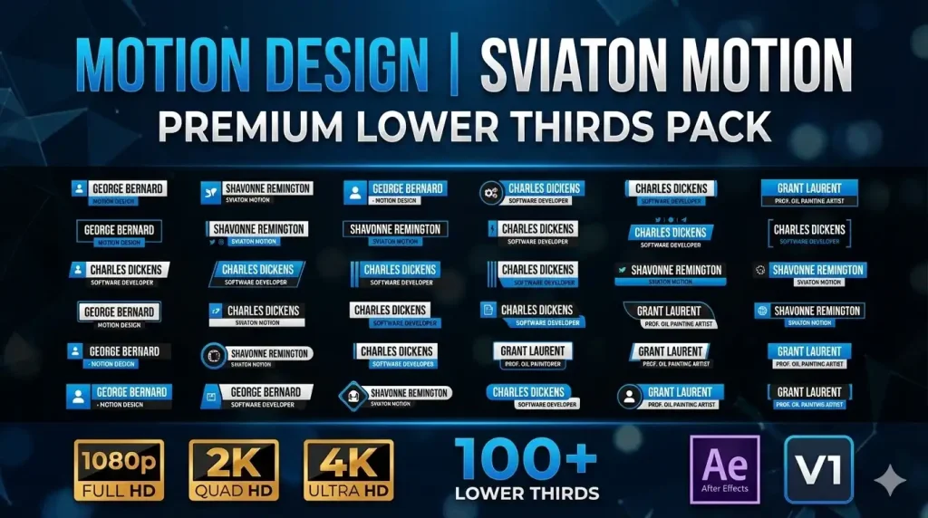 Lower Thirds Pack That Make Your YouTube Content Look Premium