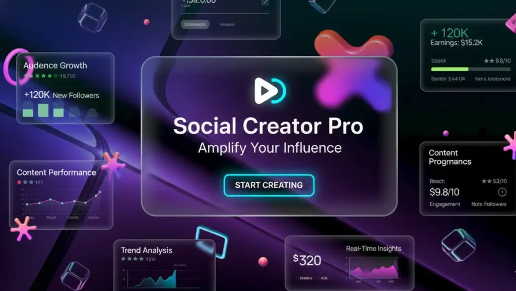 Modern Motion Infographic With Glass‑Like UI Elements