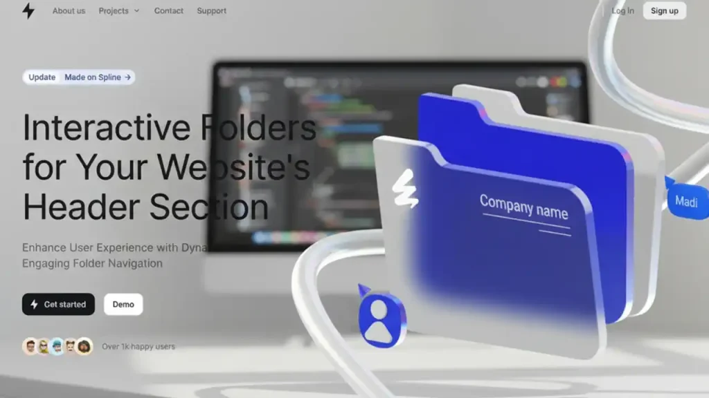 UI Motion Pack: Interactive Folders for Web Interfaces