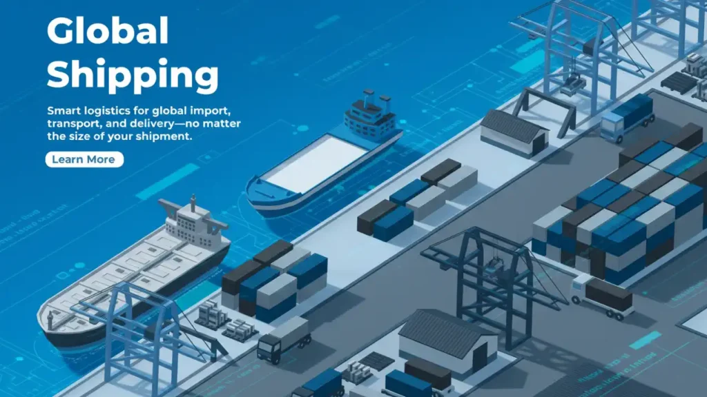 Web Hero Banner Designed for Logistics Brands